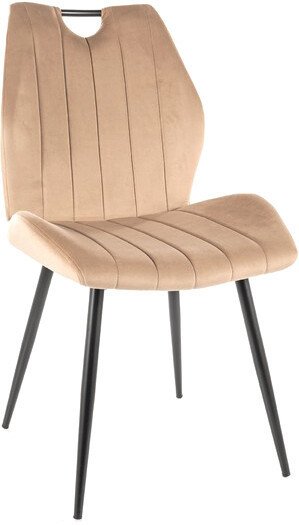 Стул Signal Arco Velvet (bluvel 28 бежевый/черный) - фото