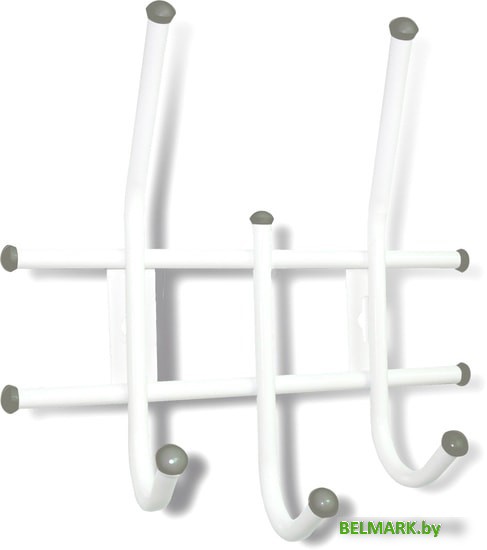 Набор крючков для одежды Sheffilton Стандарт 2/3 163911 (белый/серый) - фото