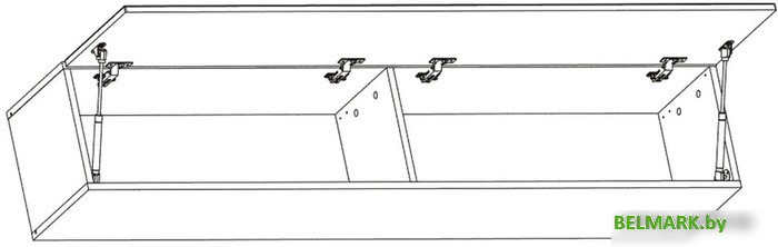 Антресоль НК-Мебель Point Тип-30 (черный/черный глянец) - фото2