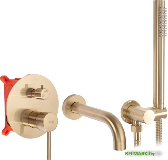 Смеситель Rea Lungo Matt Gold B7503 (матовое золото) - фото