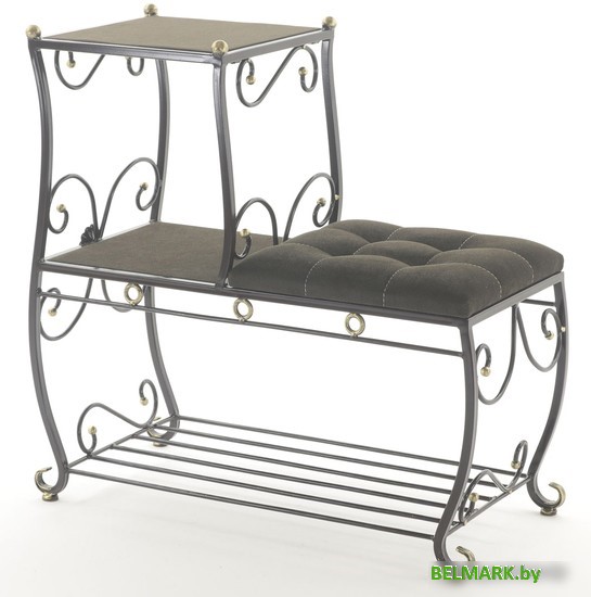 Банкетка AMC 8(800)22 с этажеркой (коричневый/венге) - фото