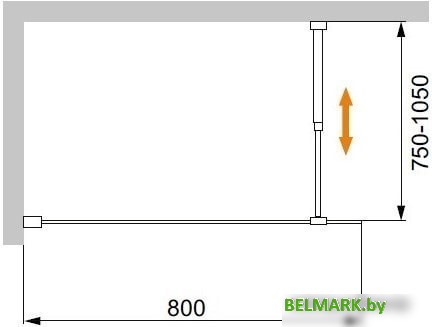 Душевая шторка Cezares LIBERTA-V-1-80/155-C-Cr - фото2
