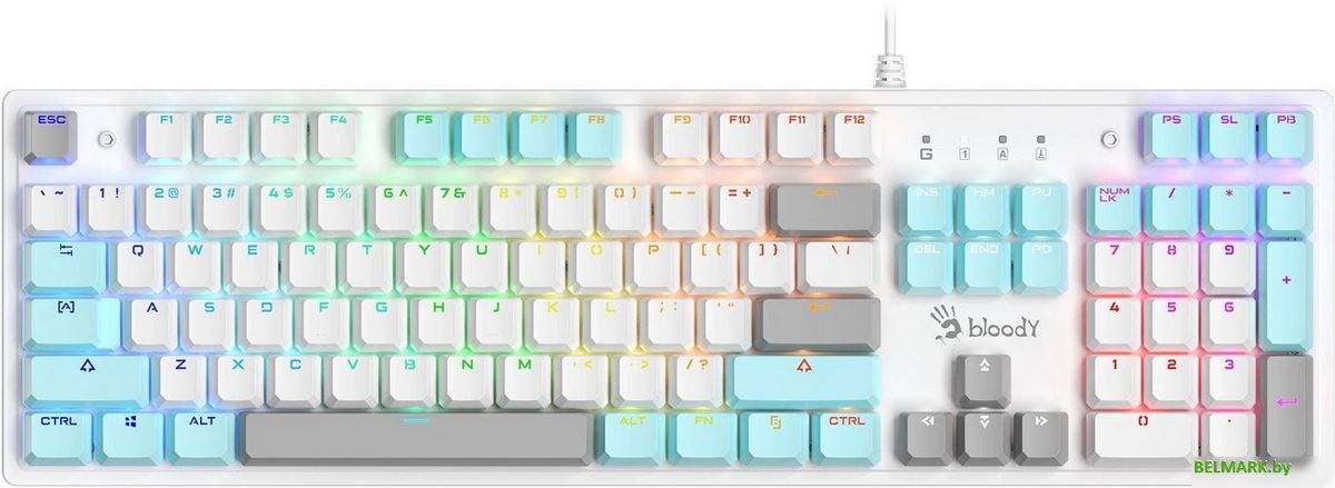 Клавиатура A4Tech Bloody S520N (белый) - фото