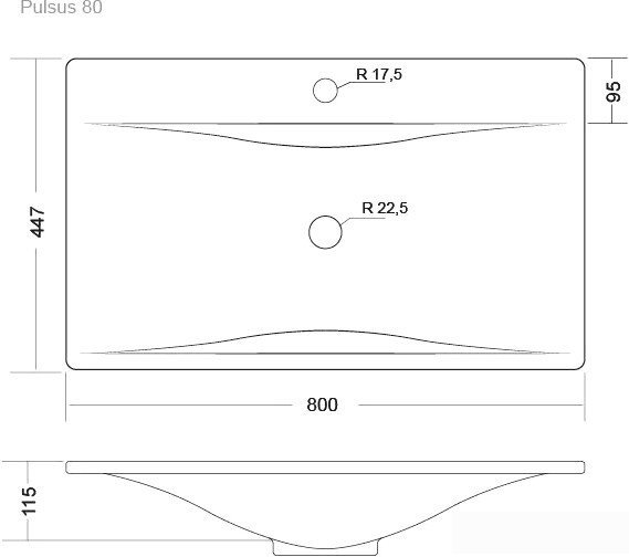 Умывальник Madera Pulsus 80 - фото2