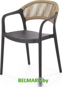 Стул с подлокотниками Halmar K582 (черный/натуральный) - фото