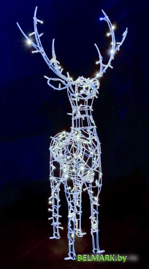 3D-фигура Decowelder Олень Каркас 1.5 м 220V (холодный белый) - фото