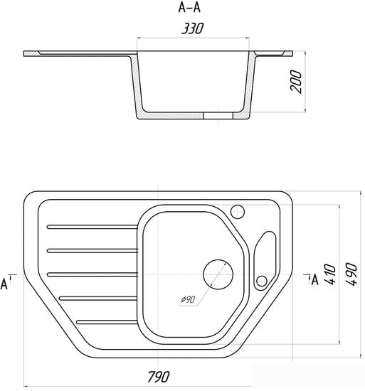 Кухонная мойка Gerhans E08 (терракот) - фото2