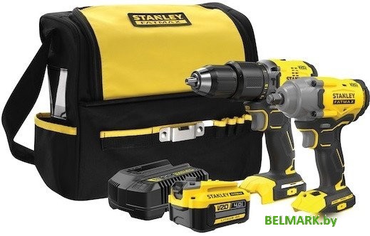Stanley SFMCK217M1S (гайковерт, шуруповерт, 1 АКБ, сумка) - фото