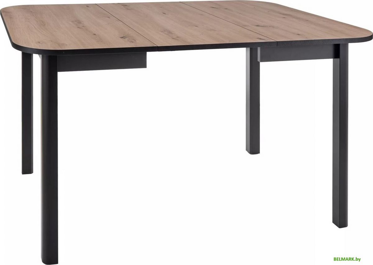 Кухонный стол Signal Dante II 90-130/90 (дуб артизан/черный) - фото
