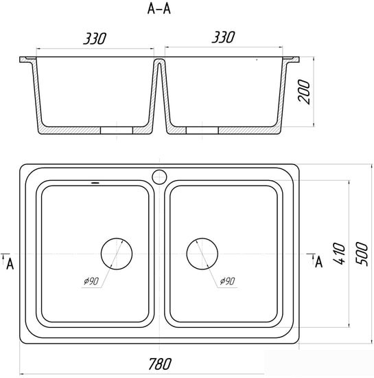 Кухонная мойка Gerhans C02 (серый) - фото2