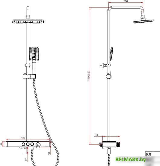 Душевая система Savol SK-H3245A - фото2
