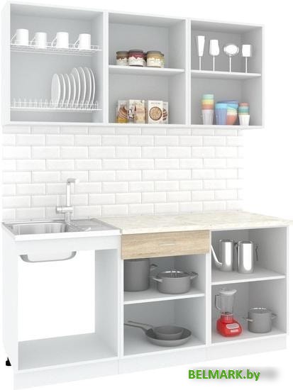 Кухня Кортекс-мебель Корнелия Экстра 1.8м (дуб сонома/венге/королевский опал) - фото2