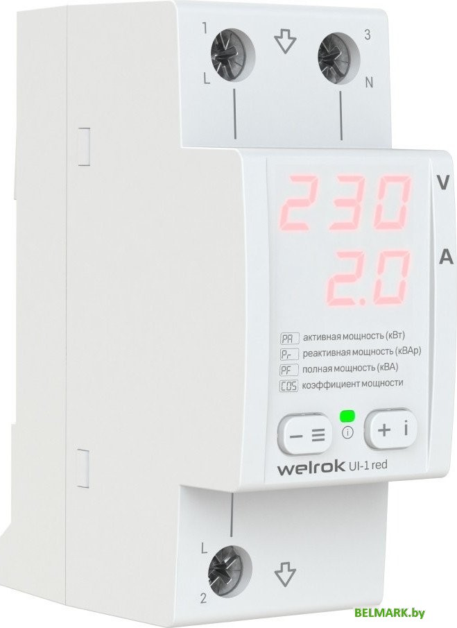 Вольтамперметр Welrok UI-1 red - фото