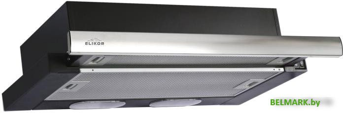 Кухонная вытяжка Elikor Интегра 60П-400-В2Л (черный/нержавеющая сталь) (841612) - фото