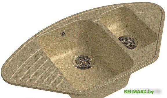 Кухонная мойка GranFest QUARZ Z-14 (бежевый) - фото