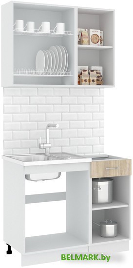 Готовая кухня Кортекс-мебель Корнелия Лира-лайт 1.0м без столешницы (дуб сонома) - фото2