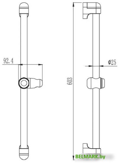 Душевая штанга Voda VSR603 - фото2