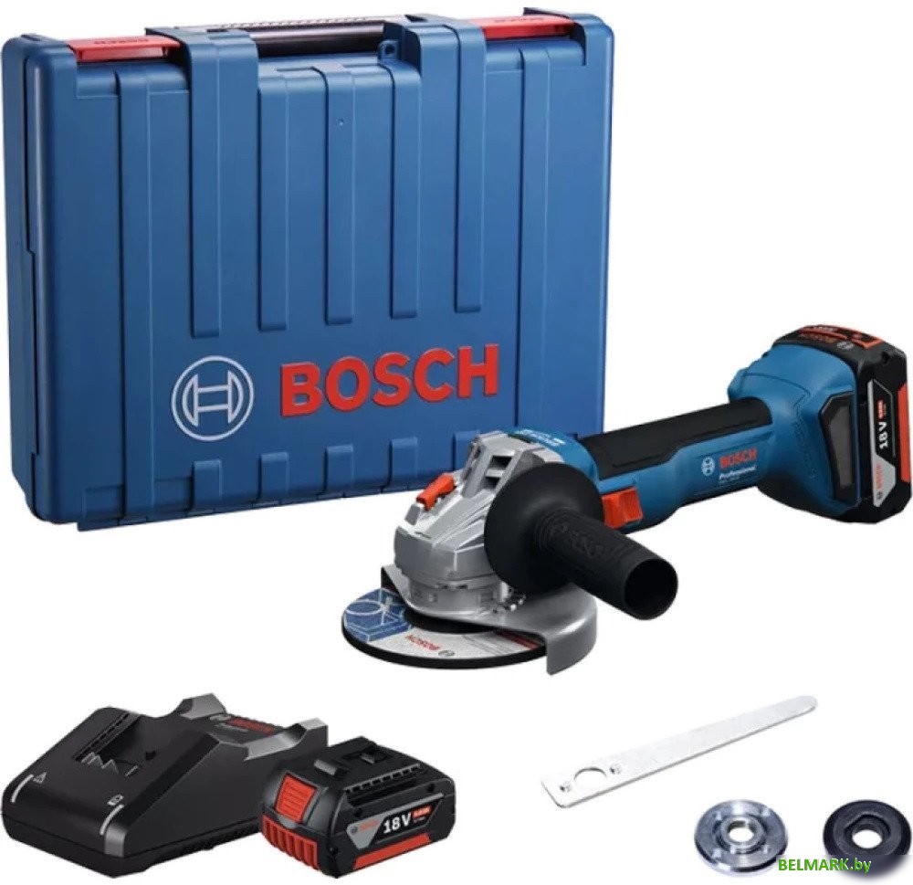 Угловая шлифмашина Bosch GWS 18V-8 Professional 06019N9020 (с 2-мя АКБ, кейс) - фото