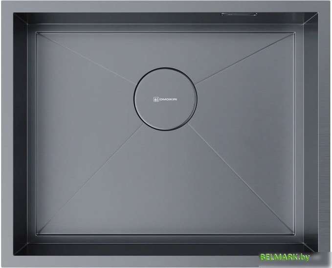 Кухонная мойка Omoikiri Kasen 54-16-INT-GM (вороненая сталь) - фото