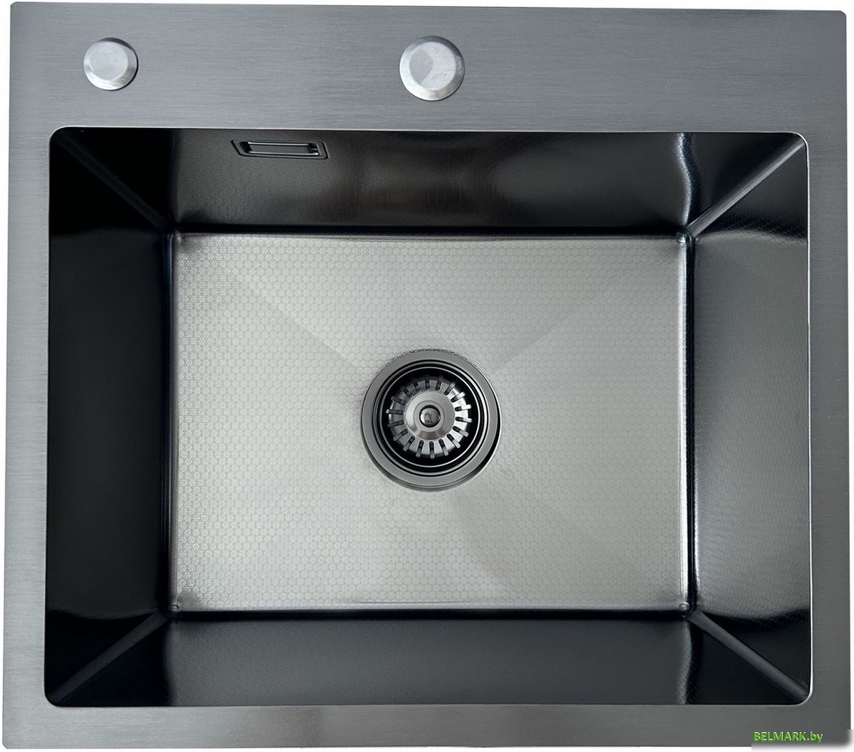 Кухонная мойка Blantek LS-5848HN Honeycomb Nano black - фото