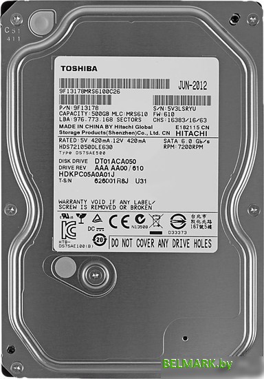 Жесткий диск Toshiba DT01ACA 500GB (DT01ACA050) - фото