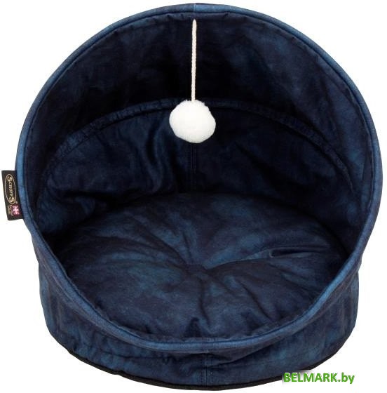 Лежак Scruffs Kensington Cat Cave 661808 (синий) - фото