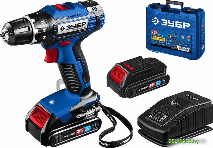 Дрель-шуруповерт Зубр Профессионал DL-201-22 (с 2-мя АКБ 2 Ач, кейс) - фото