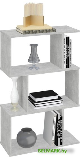 Стеллаж Polini Kids Home Smart Фигурный 3 секции 0002271.75 (бетон) - фото