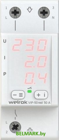 Реле напряжения Welrok VIP-50 red (красный) - фото2