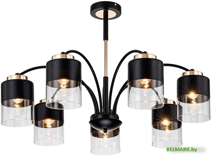 Люстра средней высоты Escada 2121/7P (черный/золото) - фото