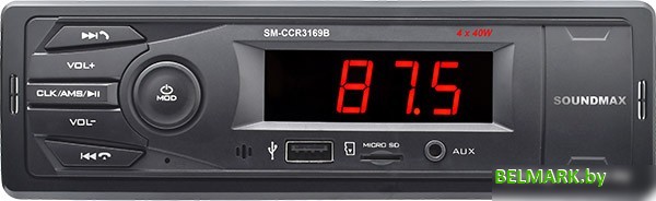 USB-магнитола Soundmax SM-CCR3169B - фото