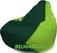 Кресло-мешок Flagman Груша Медиум XL Г1.1-63 (темно-зеленый/салатовый) - фото