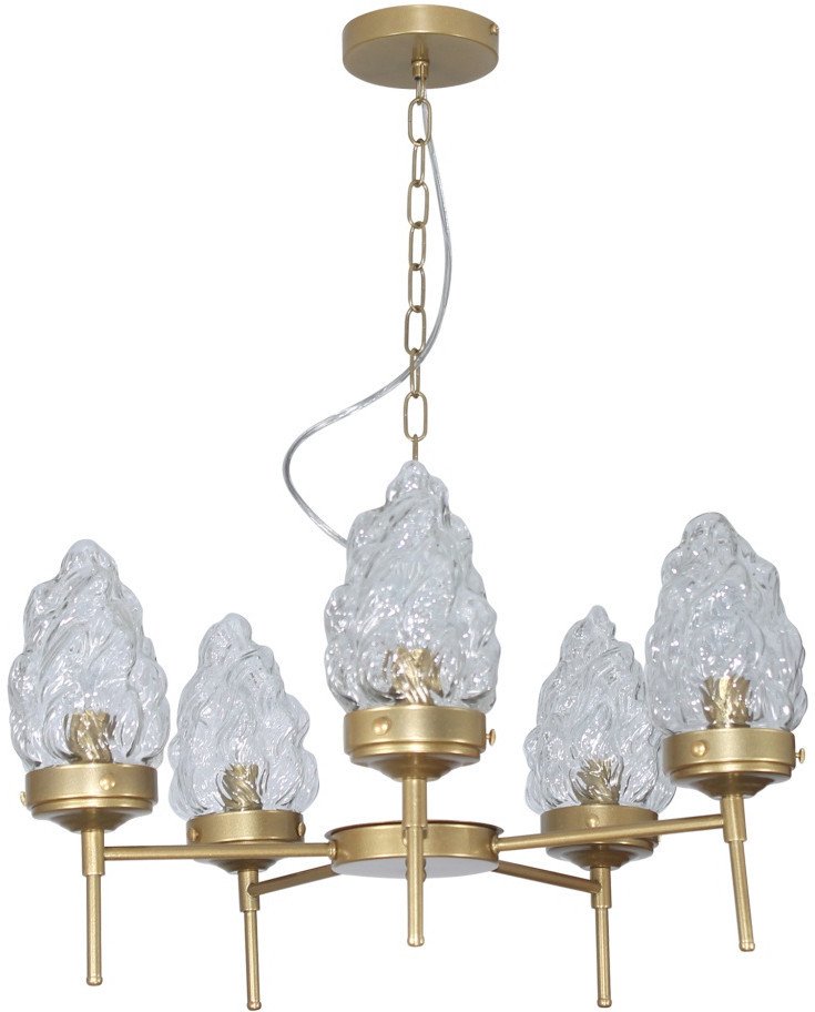 Подвесная люстра Элетех Фламенко 151 НПБ 01-5x40-101 1005405319 (золото) - фото