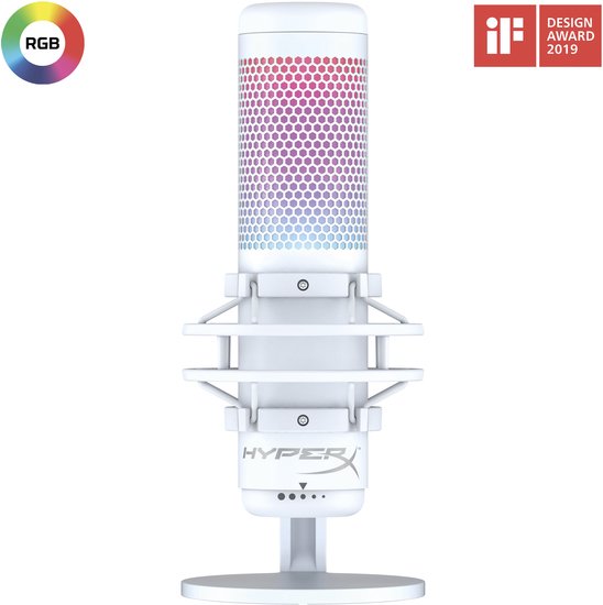 Проводной микрофон HyperX QuadCast S (белый) - фото2