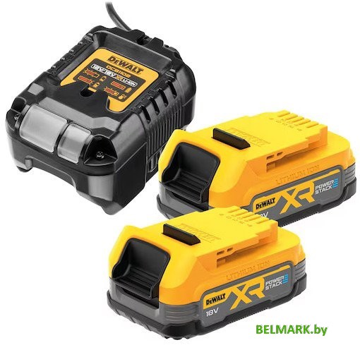 Аккумулятор с зарядным устройством DeWalt DCB1102E2 (18В/2x1.7 Ач + 12-18В) - фото