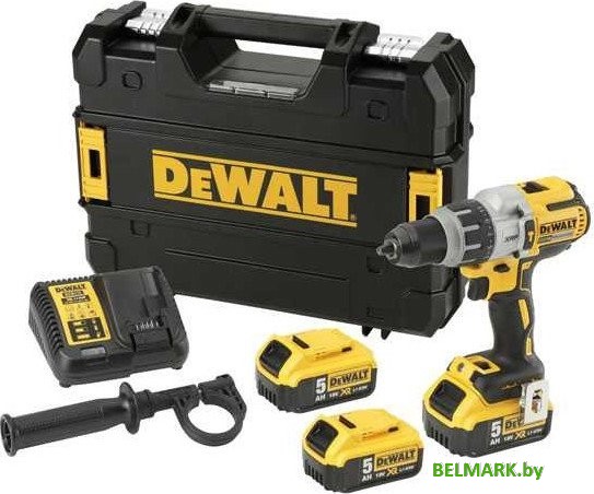Ударная дрель-шуруповерт DeWalt DCD996P3 (с 3-мя АКБ 5 Ач, кейс) - фото