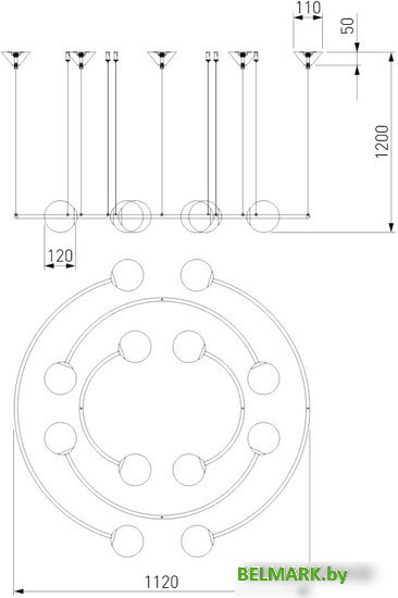Подвесная люстра Bogate's Brook 360/12 - фото2
