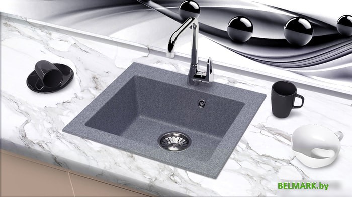 Кухонная мойка Berge BR-4803 (графитовый матовый) - фото2