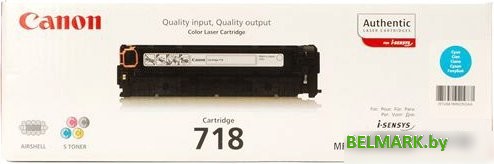 Картридж Canon 718 Cyan (2661B002AA) - фото