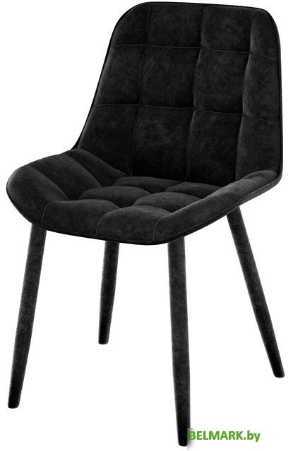 Стул ВВР Бостон-М (черный/черный, велюр) - фото