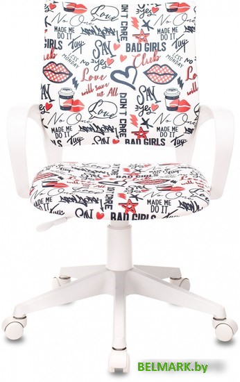 Компьютерное кресло Бюрократ Burokids 1W 1920815 (мультиколор красные губы/пластик белый) - фото2