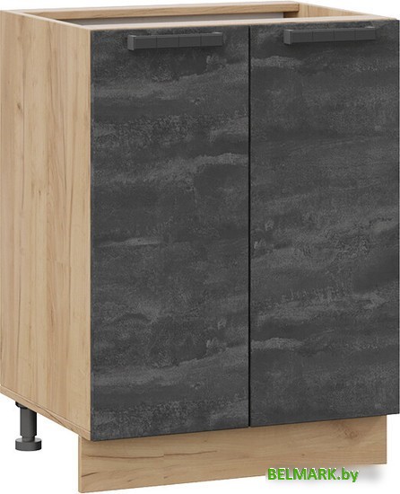 Шкаф напольный Трия Детройт 1Н6 (дуб крафт золотой/угольный камень) - фото