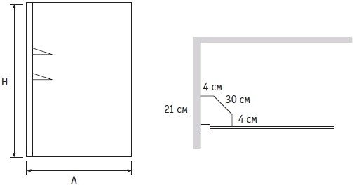 Шторка RGW SC-53 80 см (прозрачное/хром) - фото2