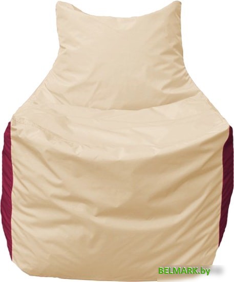 Кресло-мешок Flagman Фокс Ф2.1-150 (слоновая кость/бордовый) - фото2