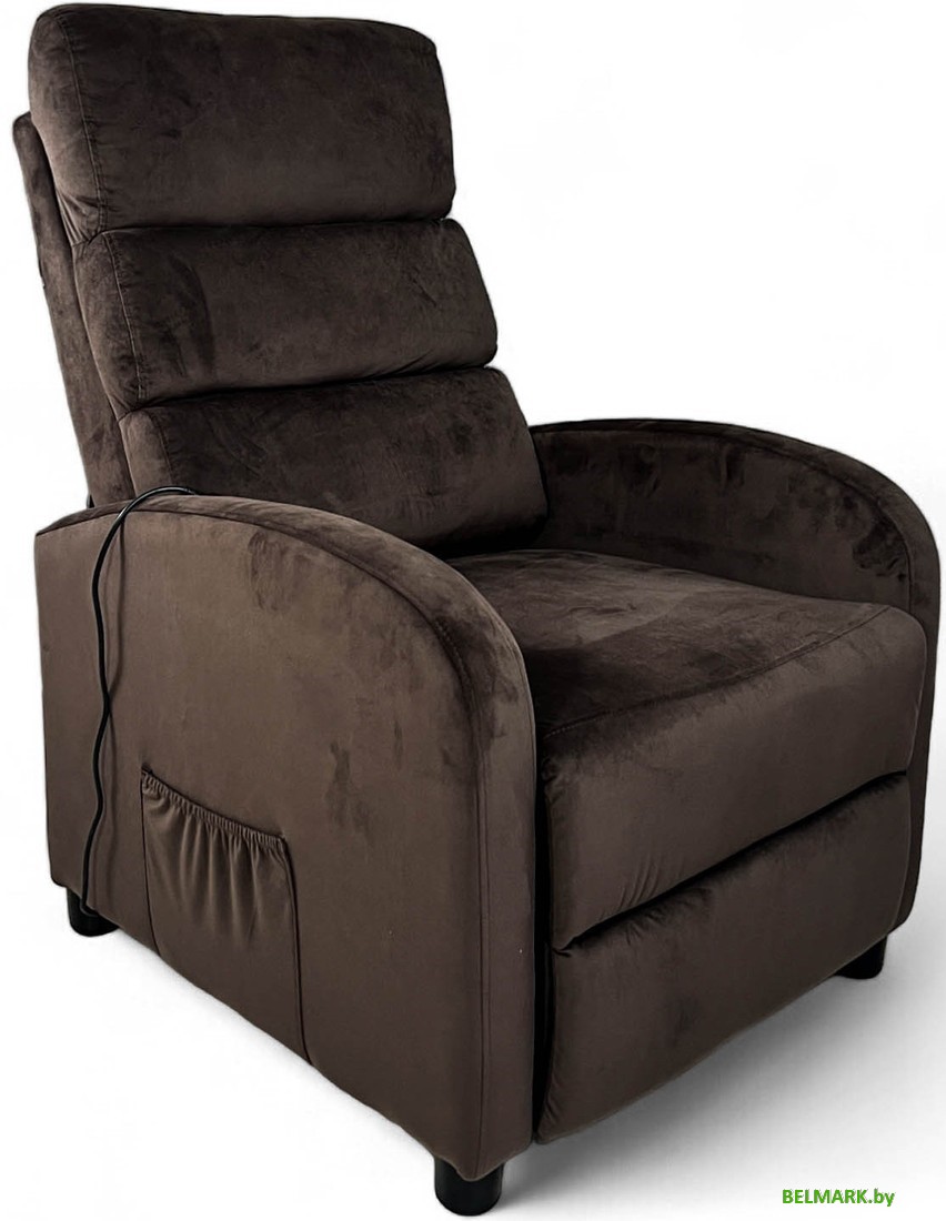 Массажное кресло Calviano 2164 (коричневый велюр) - фото