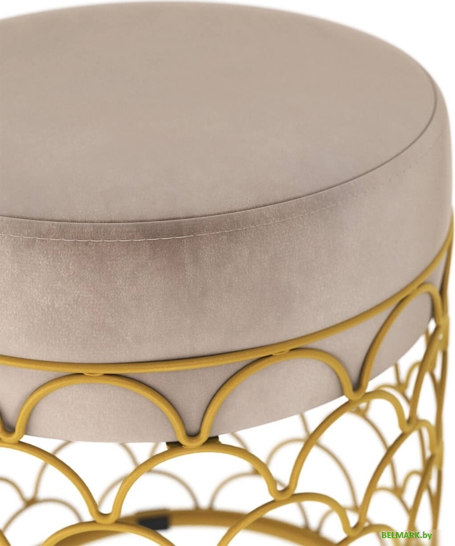 Пуфик Sheffilton SHT-B13 (латте/золотой) - фото2