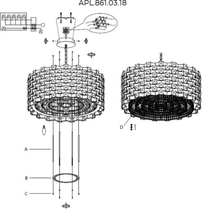 Подвесная люстра Aployt APL.861.03.18 - фото2