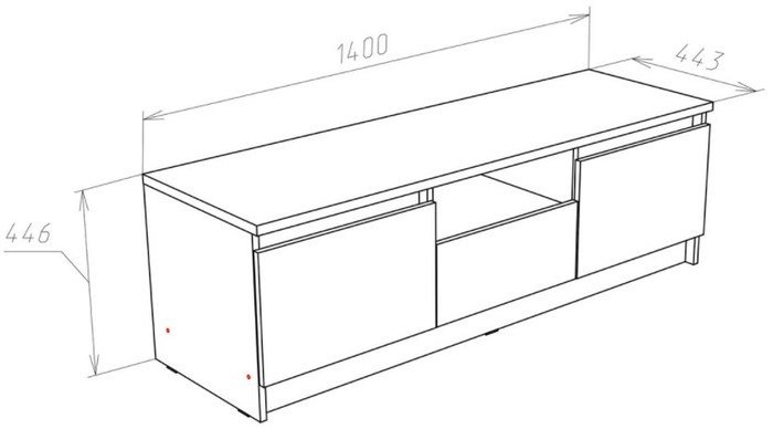 Тумба НК-Мебель Ларго 71160300 (дуб сонома) - фото2