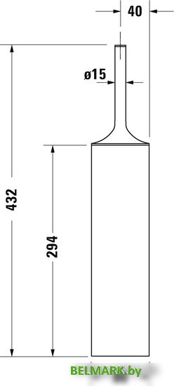 Ершик для унитаза Duravit Starck T 0099451000 (хром) - фото2