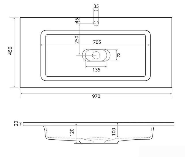 Умывальник Madera Modul 100 - фото2